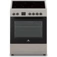 Cuisinière vitrocéramique CONTINENTAL EDISON CECV60FCS - 4 feux - L58,8 xP61 xH83 cm - Silver