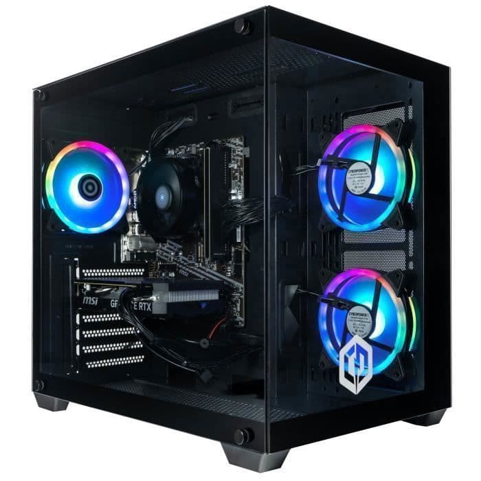 CyberPowerPC PC Gamer - AMD Ryzen 5 5500 - NVIDIA RTX 4060 Ti - 1 To SSD - 16 Go RAM - Windows 11
