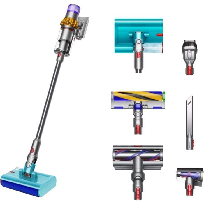DYSON V15s Detect Submarine - Aspirateur Balai sans Fil - 240 airwatts - Brosse Ă rouleau humide Submarine pour laver les sols durs