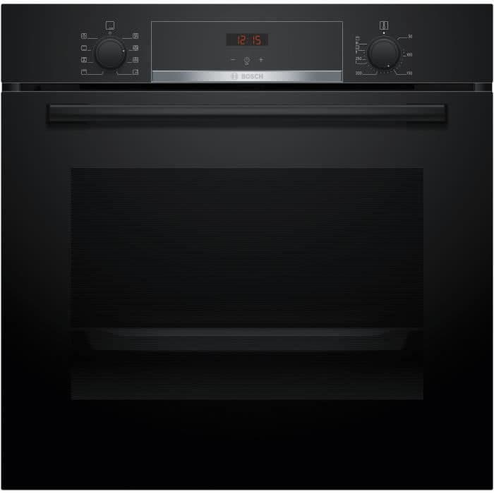 Four encastrable EcoClean - BOSCH SER4 - HBA553BA3F - Noir - 71 L - Classe énergie A+ - 59,5 x 59,4 x 54,8 cm