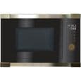 Kaiser EM 2545 AD, Gril et air chaud, Micro-ondes encastrable, 25 l, Retro MIkrowell, Verre anthracite,60cm