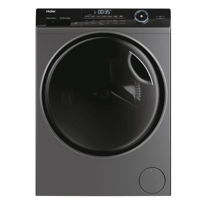 Lave-linge hublot HAIER HW100-B14959S8U1FR - 10Kg Gris - Chargement frontal - Wi-Fi - Départ différé
