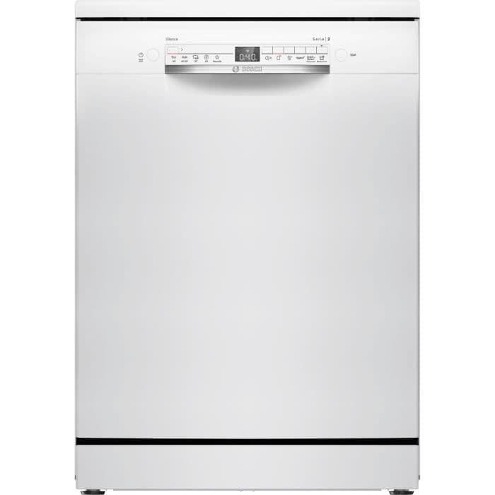 Lave-vaisselle pose libre BOSCH SER2 SMS2HTW03F - 13 couverts - Induction - L60cm - 46 dB - Blanc