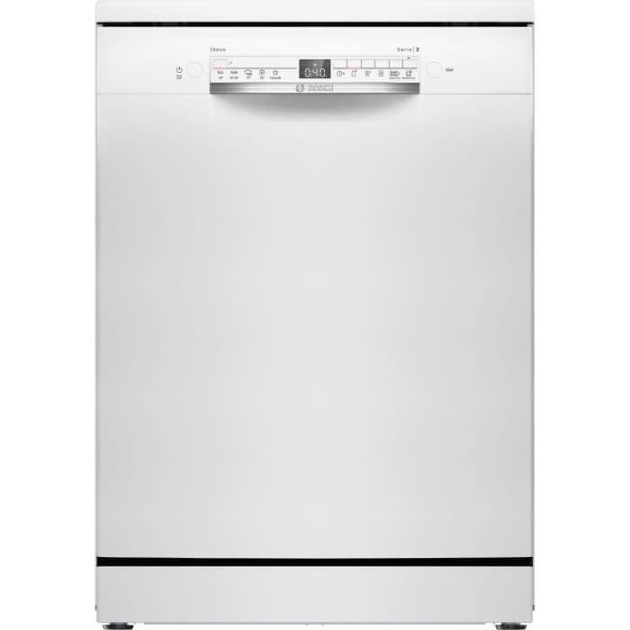 Lave-vaisselle pose libre BOSCH SMS2HTW02E SER2 - 14 couverts - Induction - L60cm - 43 dB - Blanc