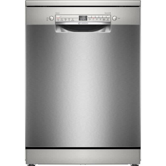Lave-vaisselle pose libre BOSCH SMS2HVI02E SER2 - 14 couverts - Induction - L60cm - 46 dB - tiroir Ă couverts - Inox