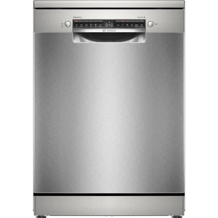 Lave-vaisselle pose-libre BOSCH SMS4ECI26E SER4 - 13 couverts - Induction - L60cm - 44 dB - tiroir à couverts - Acier brossé