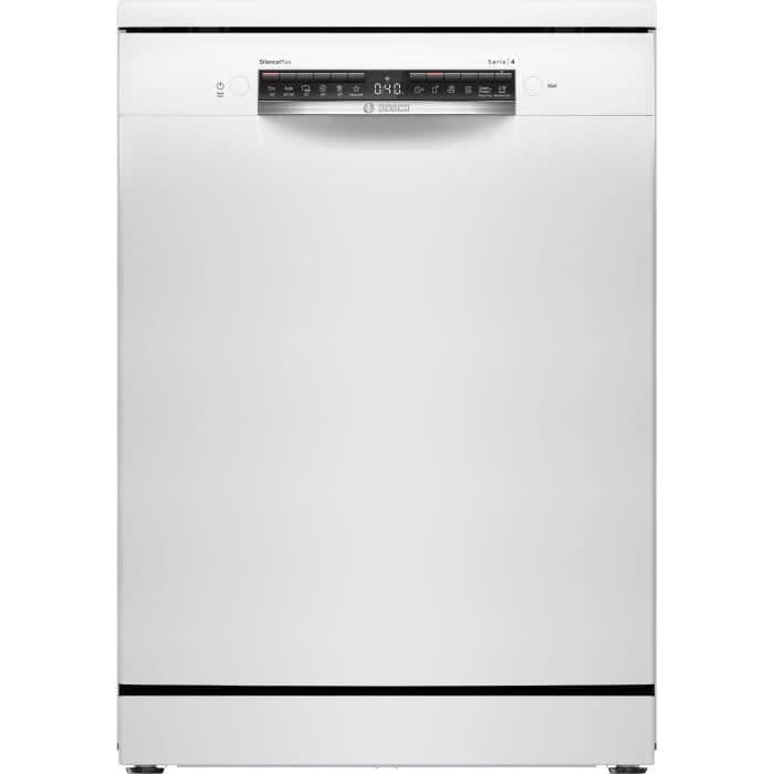 Lave-vaisselle pose libre BOSCH SMS4EMW01F SER4 - 14 couverts - Induction - L60cm - 42 dB - tiroir Ă couverts - Blanc