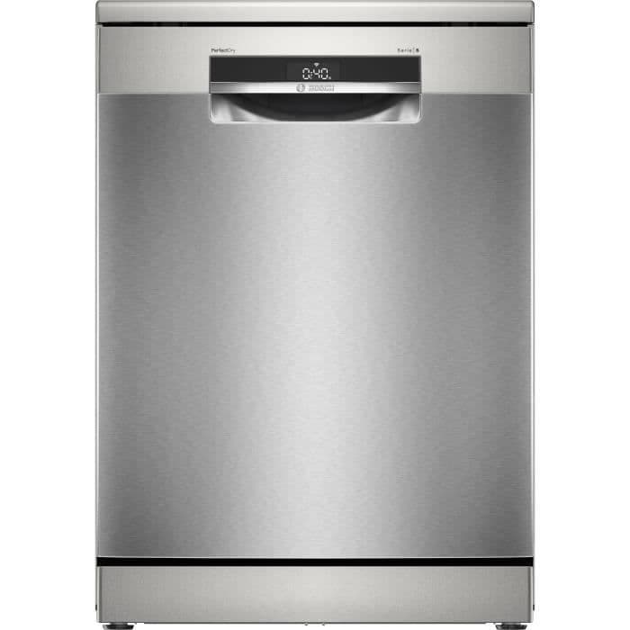 Lave-vaisselle pose libre BOSCH SMS6ZCI11F SER6 - 14 couverts - Induction - L60cm - 40 dB - Classe B - tiroir Ă couverts - Inox