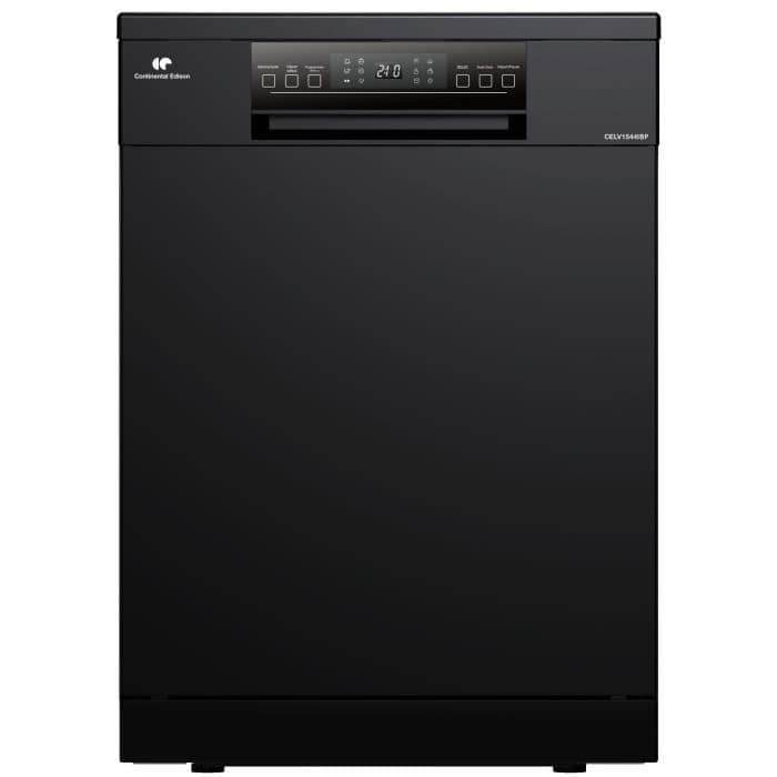 Lave-vaisselle pose-libre - CONTINENTAL EDISON - CELV1544IBP - 15 couverts - Inverter - 60 cm - 42 dB - Noir mat