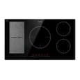 Plaque induction 5 feux encastrable - Klarstein - 90 cm - 7000 W - plaque de cuisson électrique - plaque vitroceramique - noir