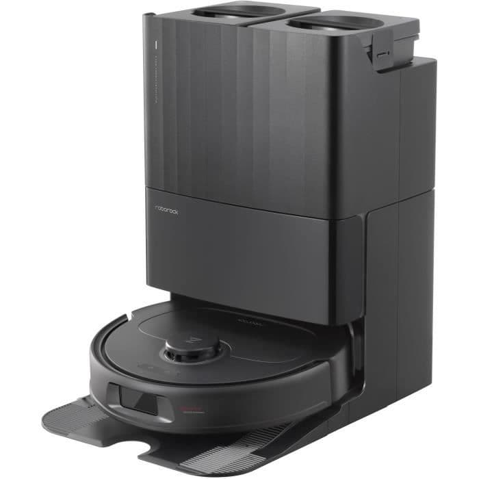 Roborock QRevo Plus BLACK - Aspirateur Robot Laveur avec Station - Serpillère extensible - Puissance 7 000 Pa