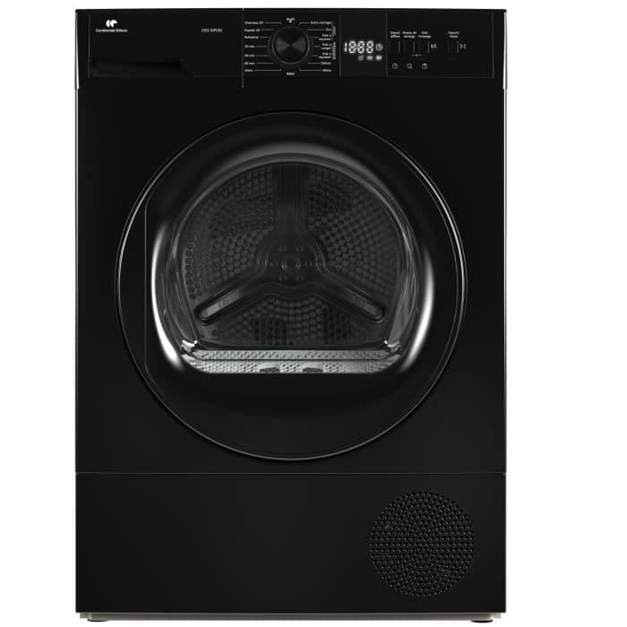 Sèche-linge pompe à chaleur CONTINENTAL EDISON CESL10PCB2 - 10 kg - 60 cm - Classe E - Noir