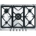 Cuisinière à gaz Smeg SRV576GH5 - Acier inoxydable - 5 brûleurs - Allumage électronique