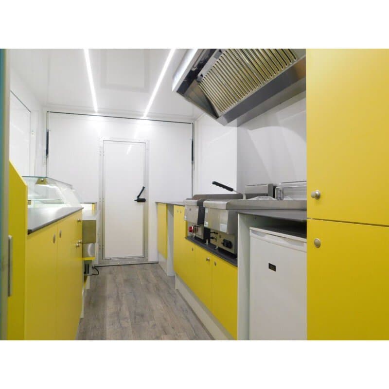 Remorque magasin MAG 400 Profil Aménagement – châssis aluminium, isolée 30 mm, double essieu freiné