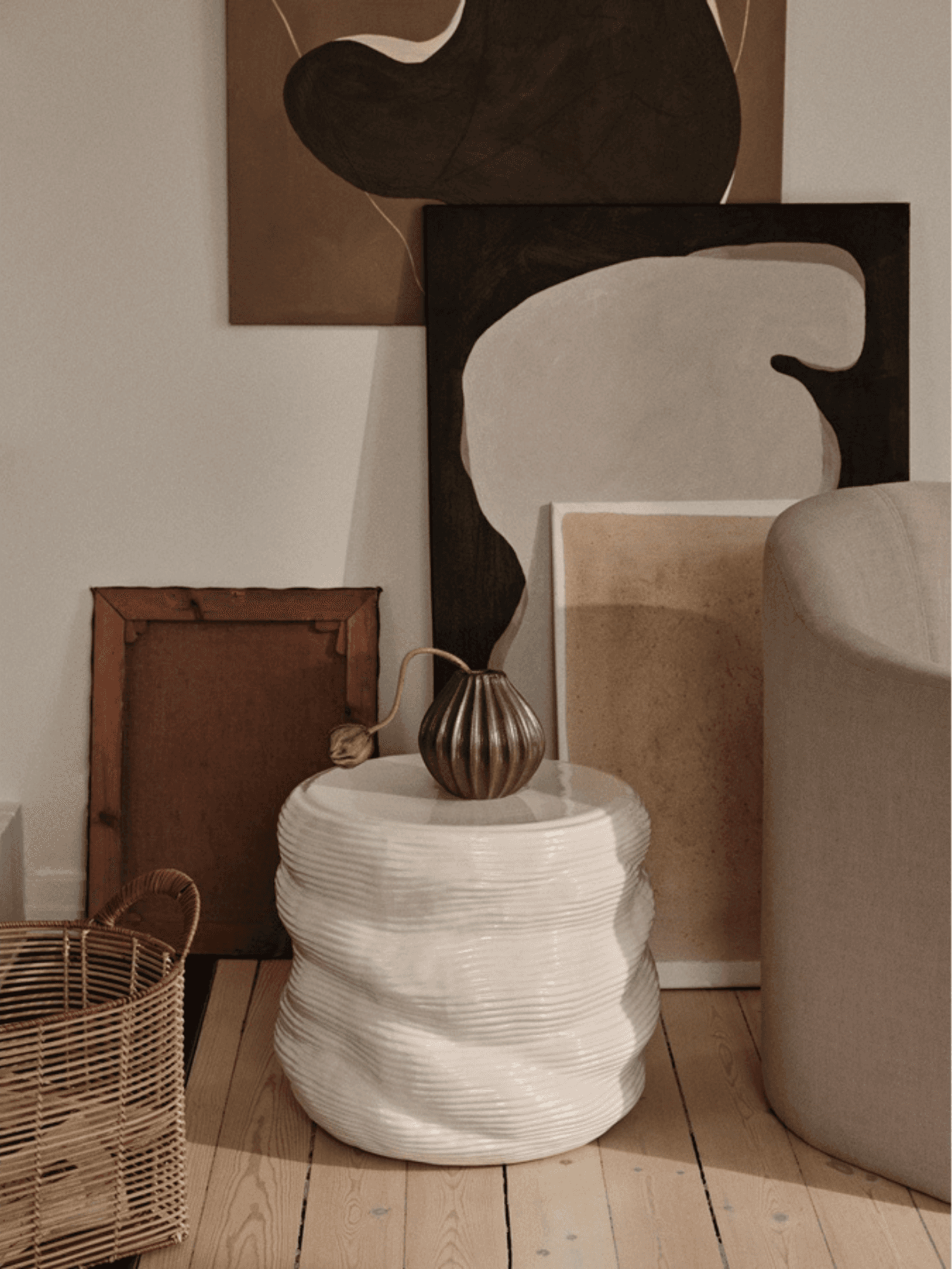 Table d'appoint en grès émaillé, Eartherware - Broste Copenhagen