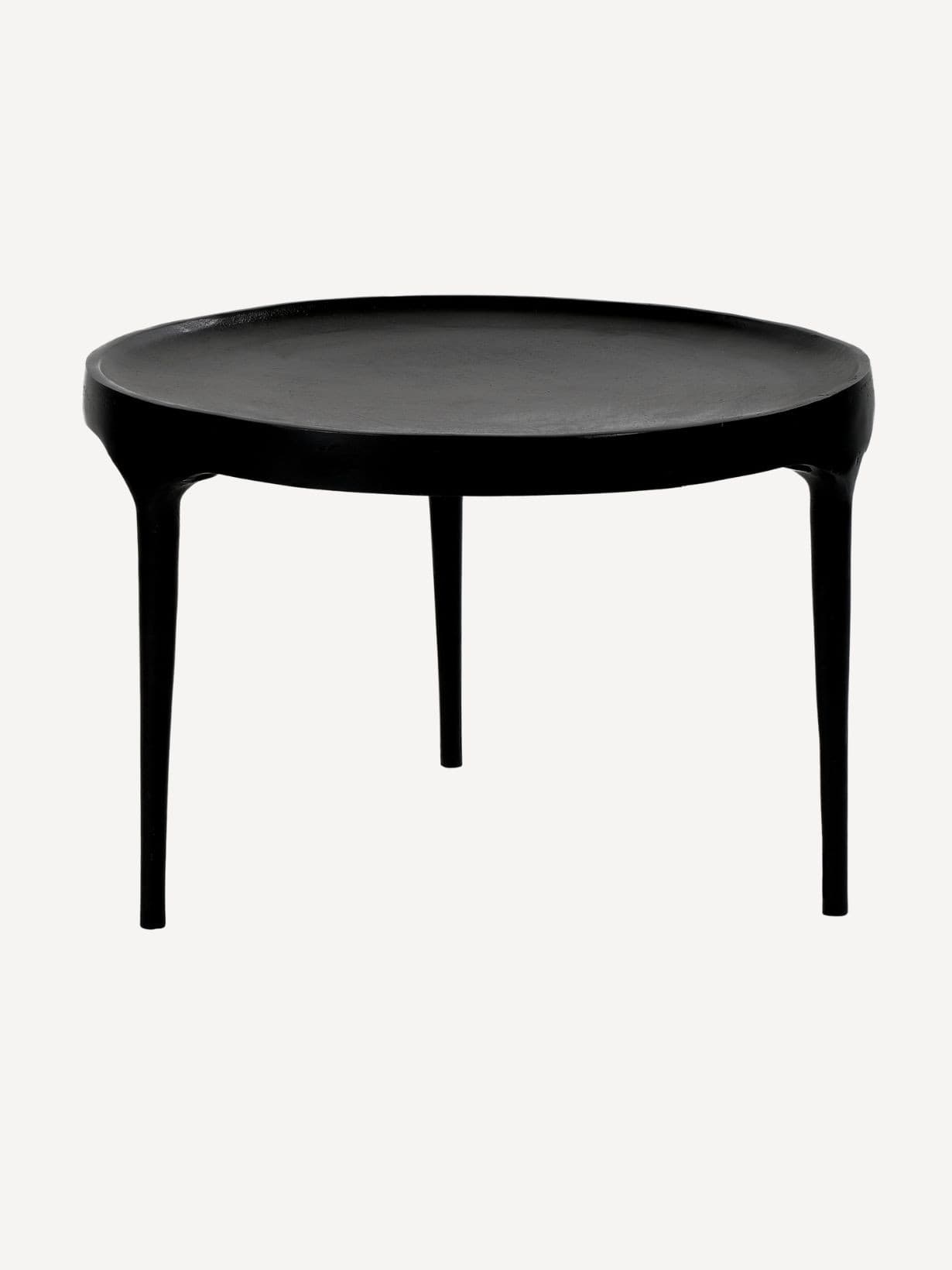 Table basse en aluminium Ø60 x H40 cm, TRIP Noir - POMAX