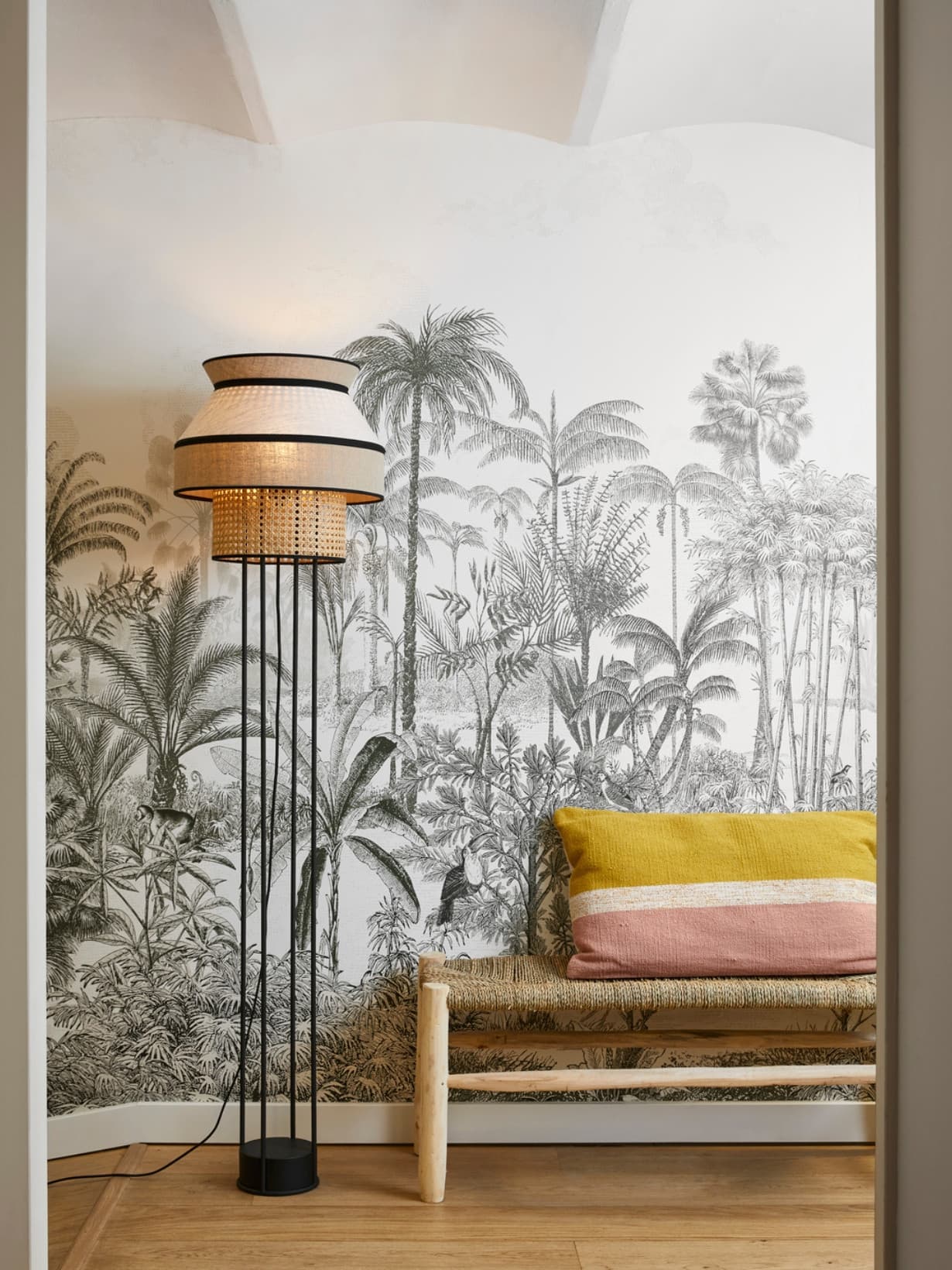 Lampadaire en métal peint, Singapour - Market Set