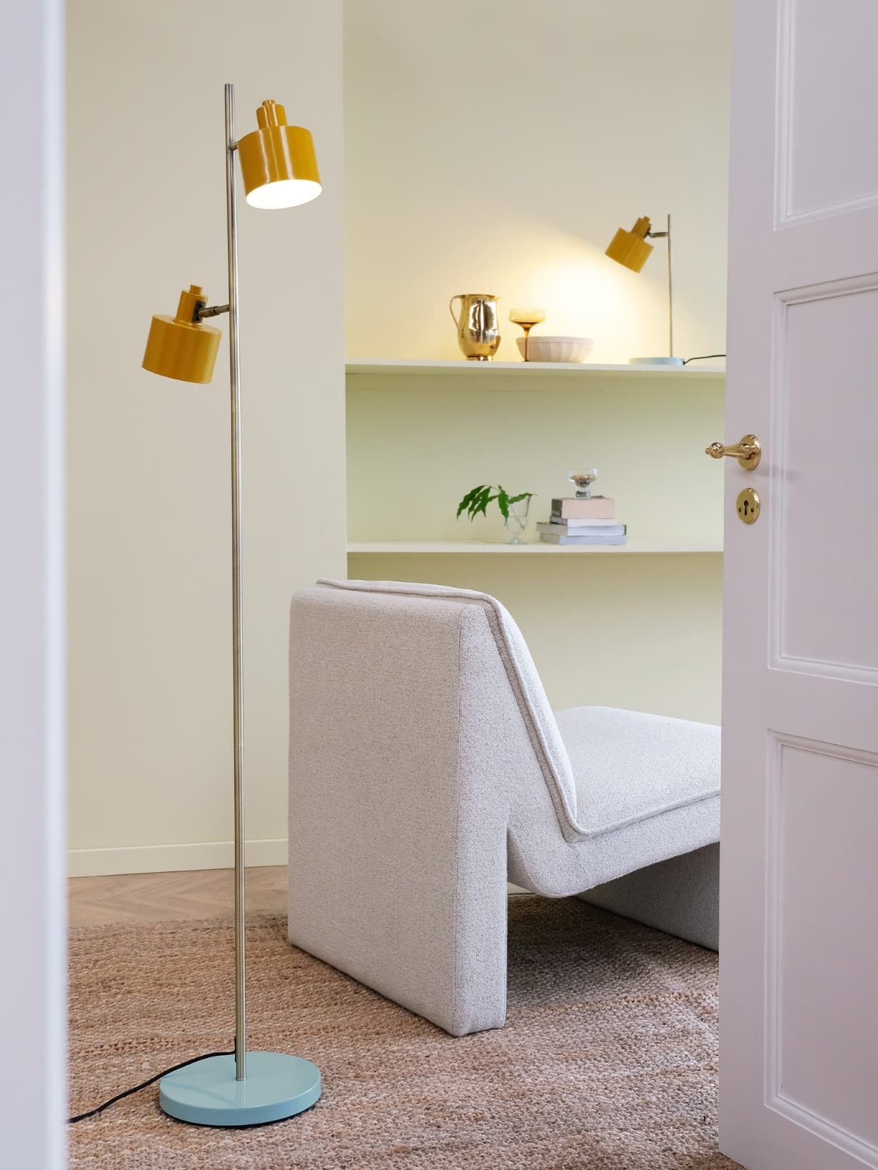 Lampadaire en métal, Ocean Jaune - DYBERG