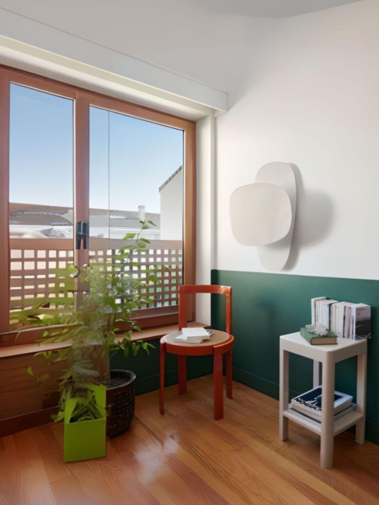 Applique murale 2 écrans, Screen 70's 2L Lin Bouleau - Market Set