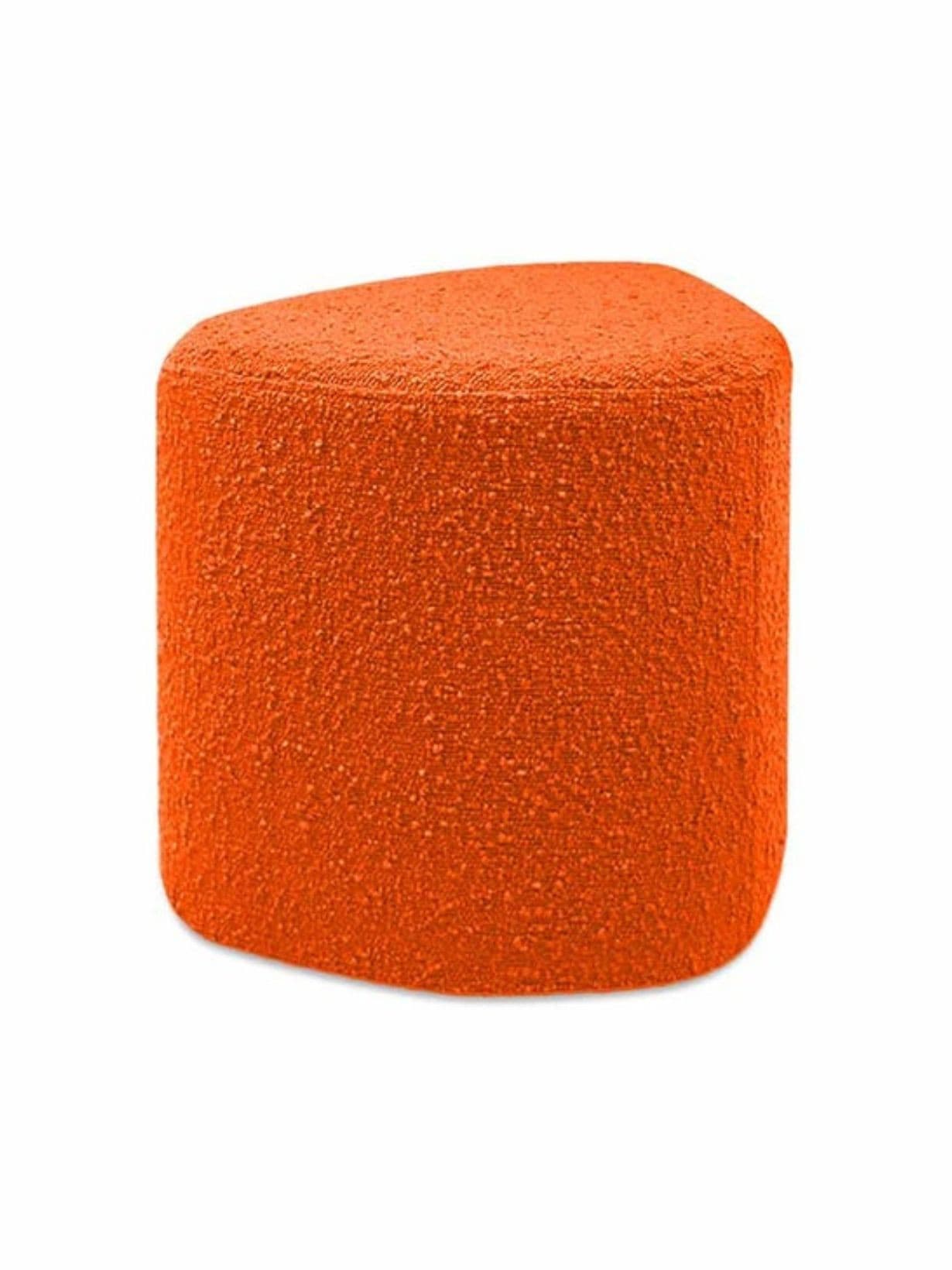 Pouf en tissu bouclette, Eve Orange - Opjet