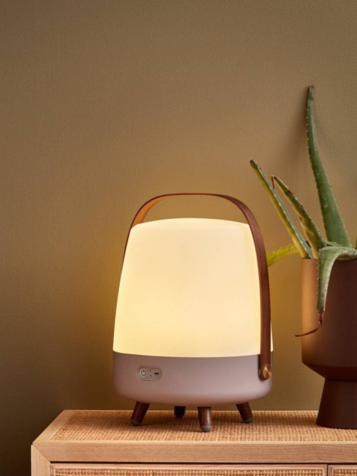 Lampe LED portable et enceinte sans fil, Lite-up Play Taupe - Kooduu