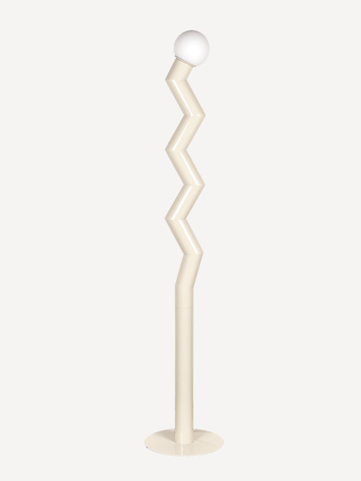 Lampadaire en métal, Zigmo Blanc - Opjet