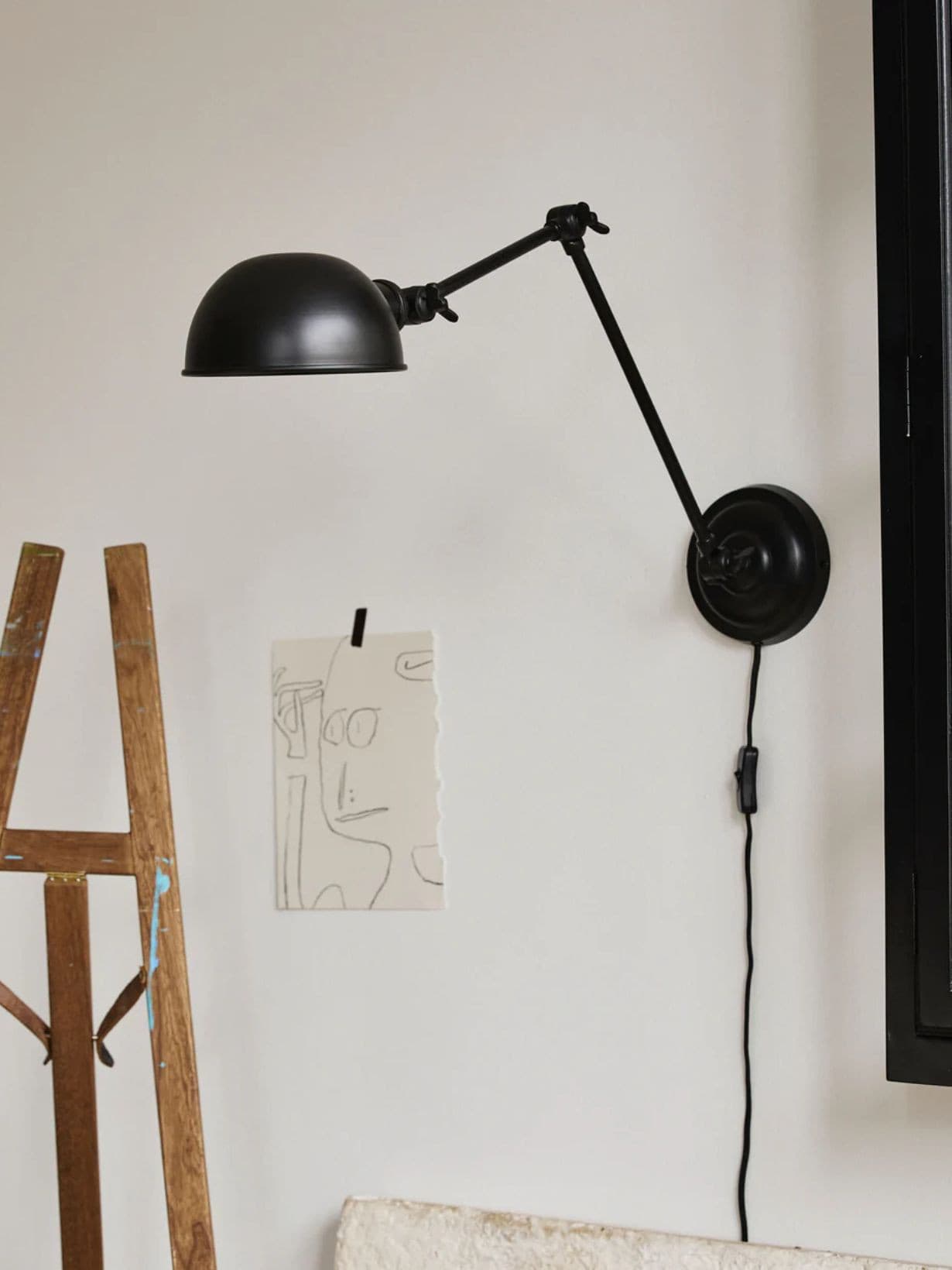 Applique murale en métal noir, Aura - NORDAL