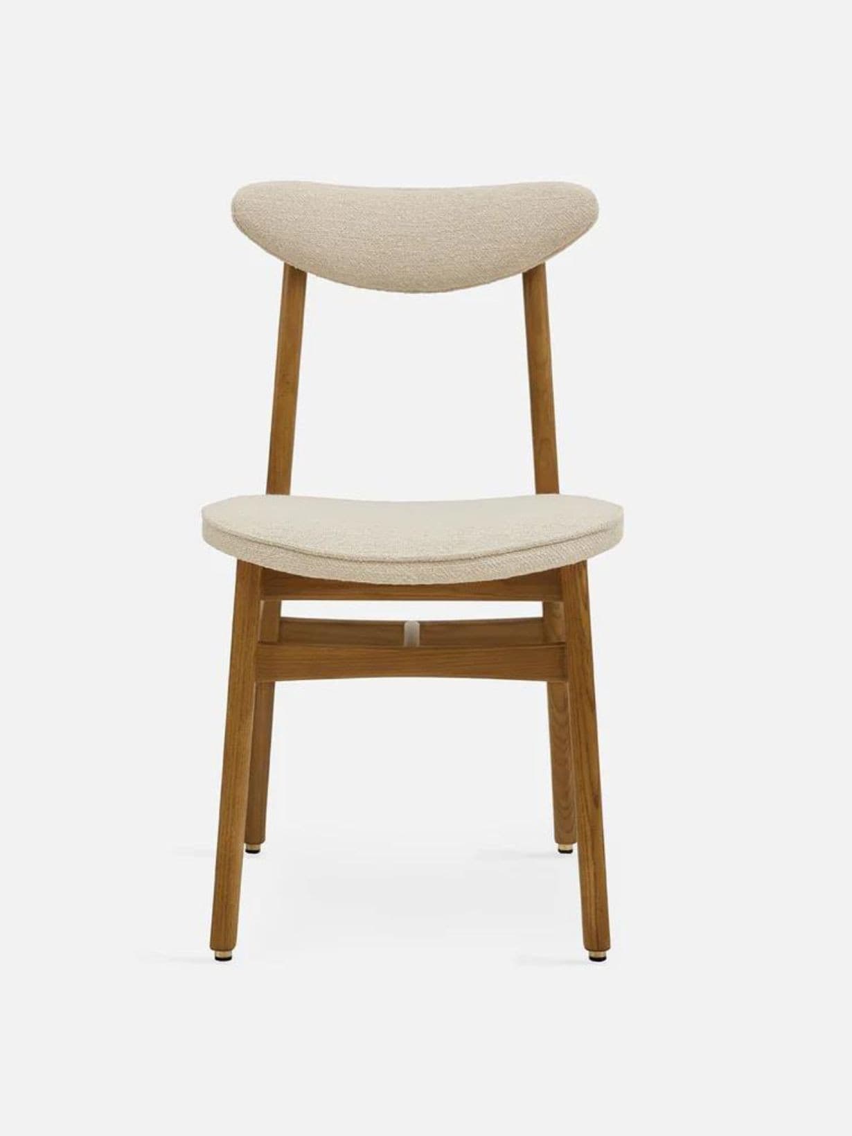 Chaise en frêne massif, Série 200-190 tissu bouclette Creme - 366 Concept