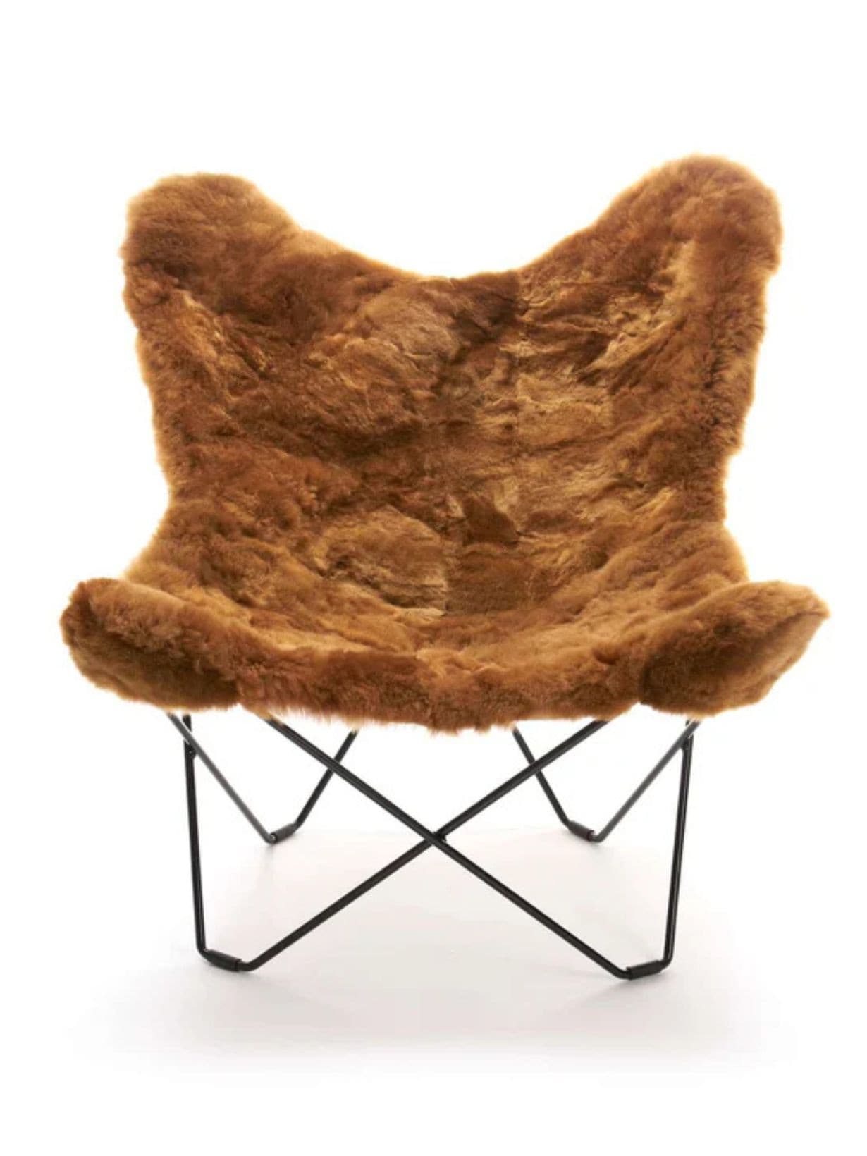 Fauteuil Papillon en Alpaga, Mariposa, Or - WEICH