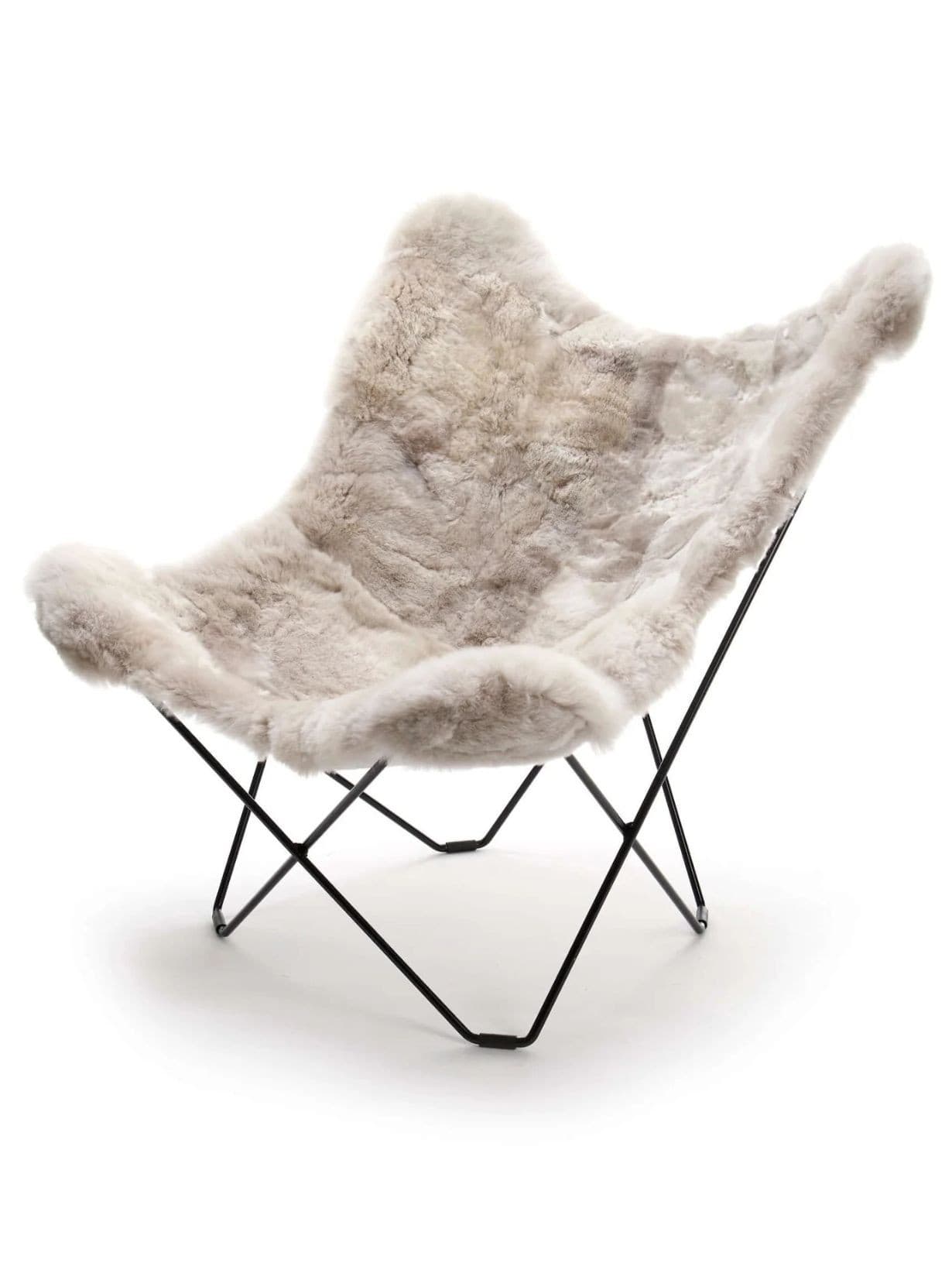 Fauteuil Papillon en Alpaga, Mariposa, Gris perle - WEICH