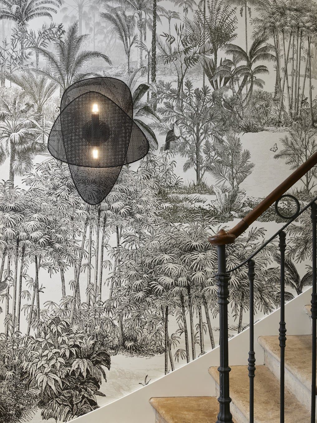 Applique murale en cannage noir, Double Screen - Market Set