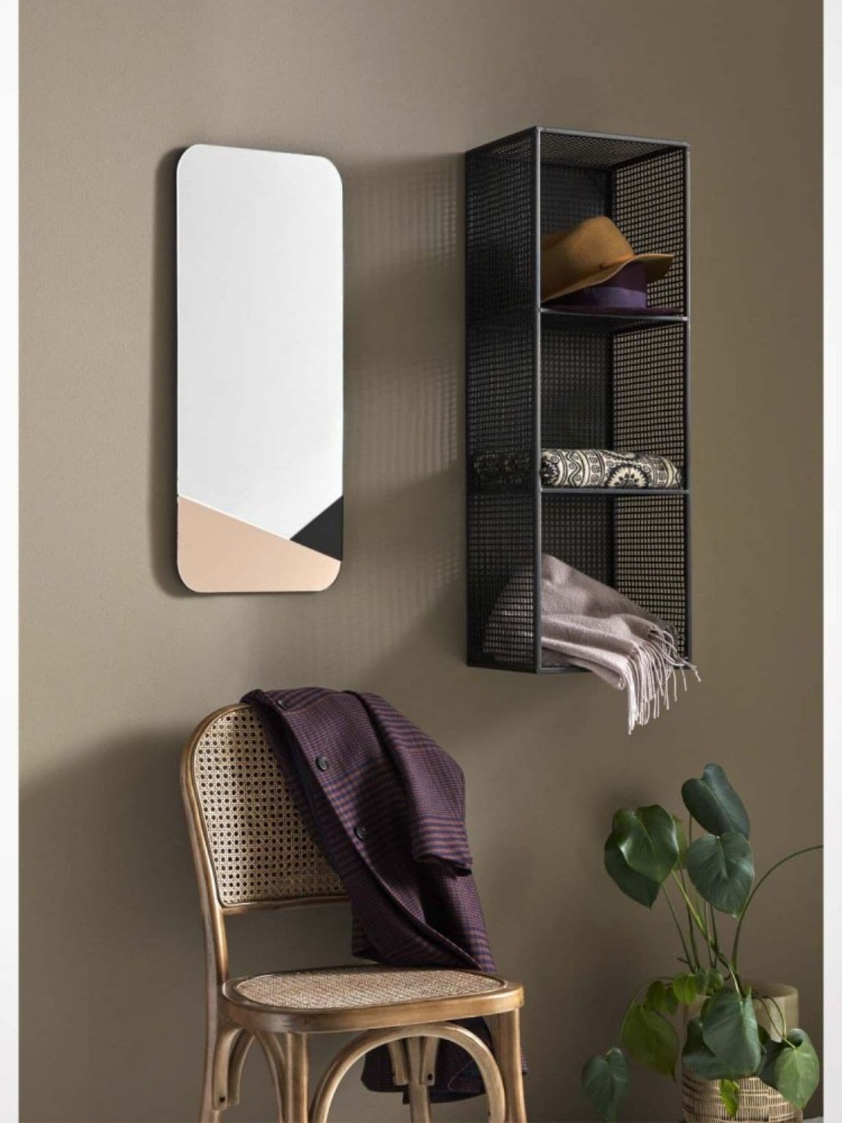 Lot de deux chaises en cannage et bois de bouleau, Wicky Marron - NORDAL