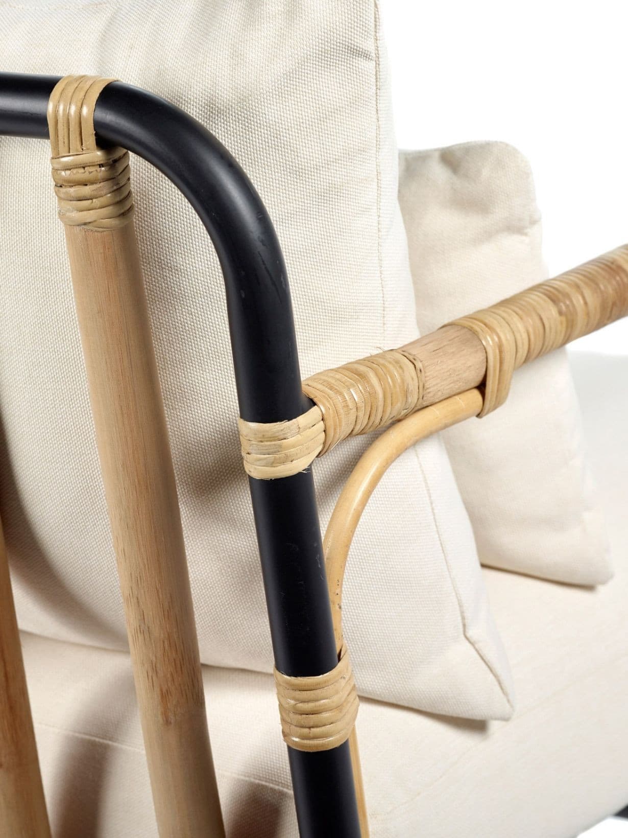 Fauteuil d'extérieur blanc en rotin et métal, Capizzi - SERAX