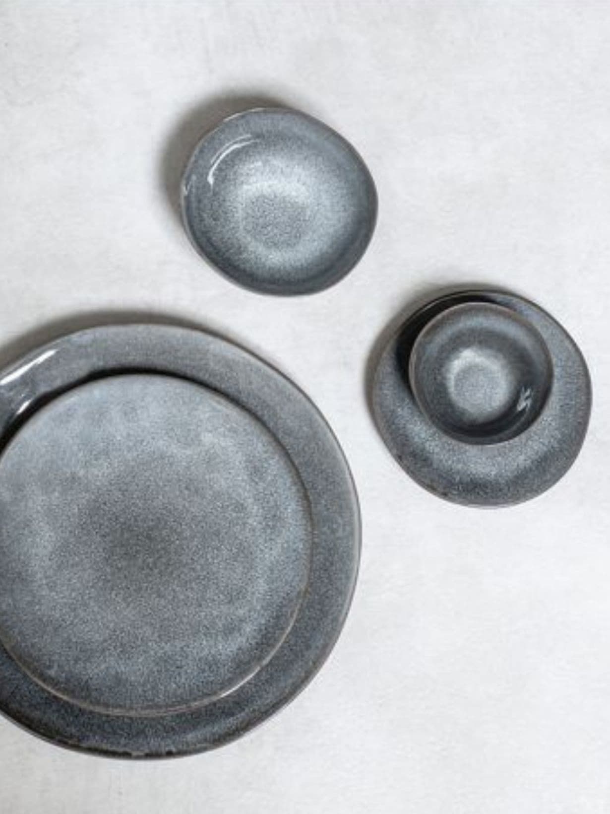 Assiettes plates en grès x6, Pauline - POMAX