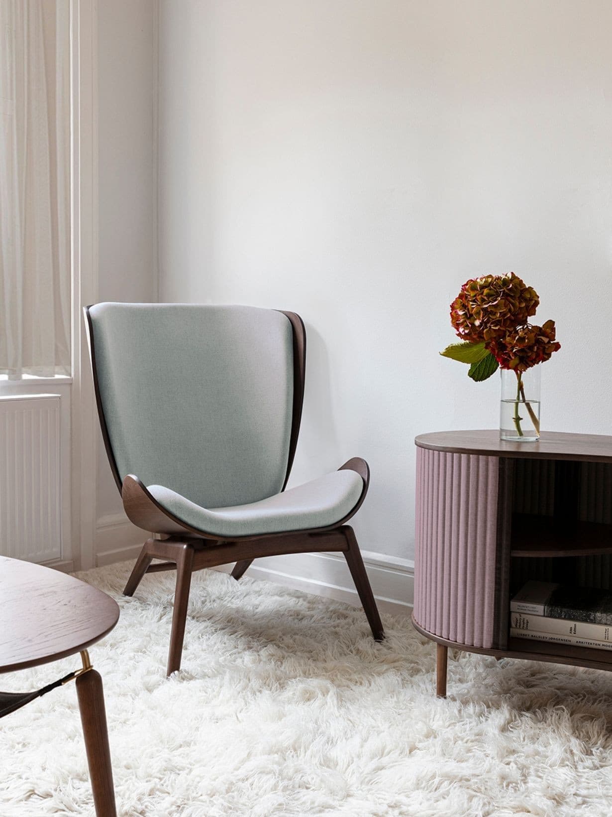 Fauteuil scandinave en chêne, The Reader Chêne foncé - Umage