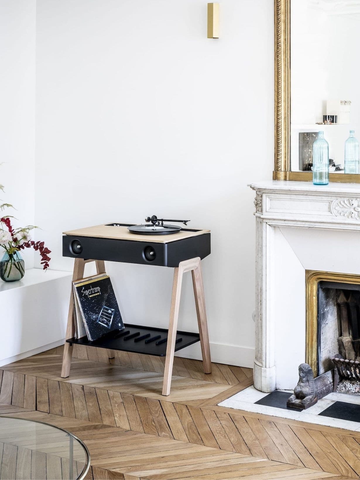 Platine vinyle avec enceintes haute-fidélité, LX Platine Chêne clair - La Boîte Concept