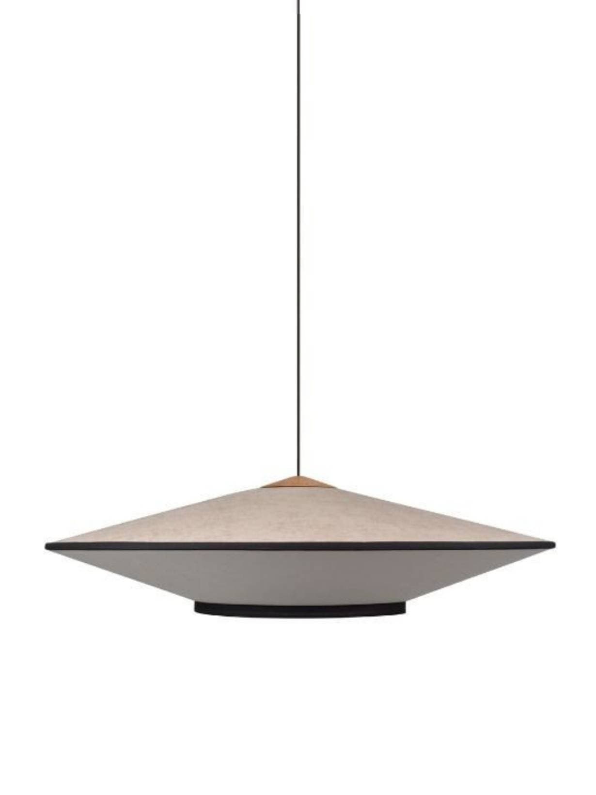 Suspension en velours et bambou, Cymbal L Naturel - Forestier