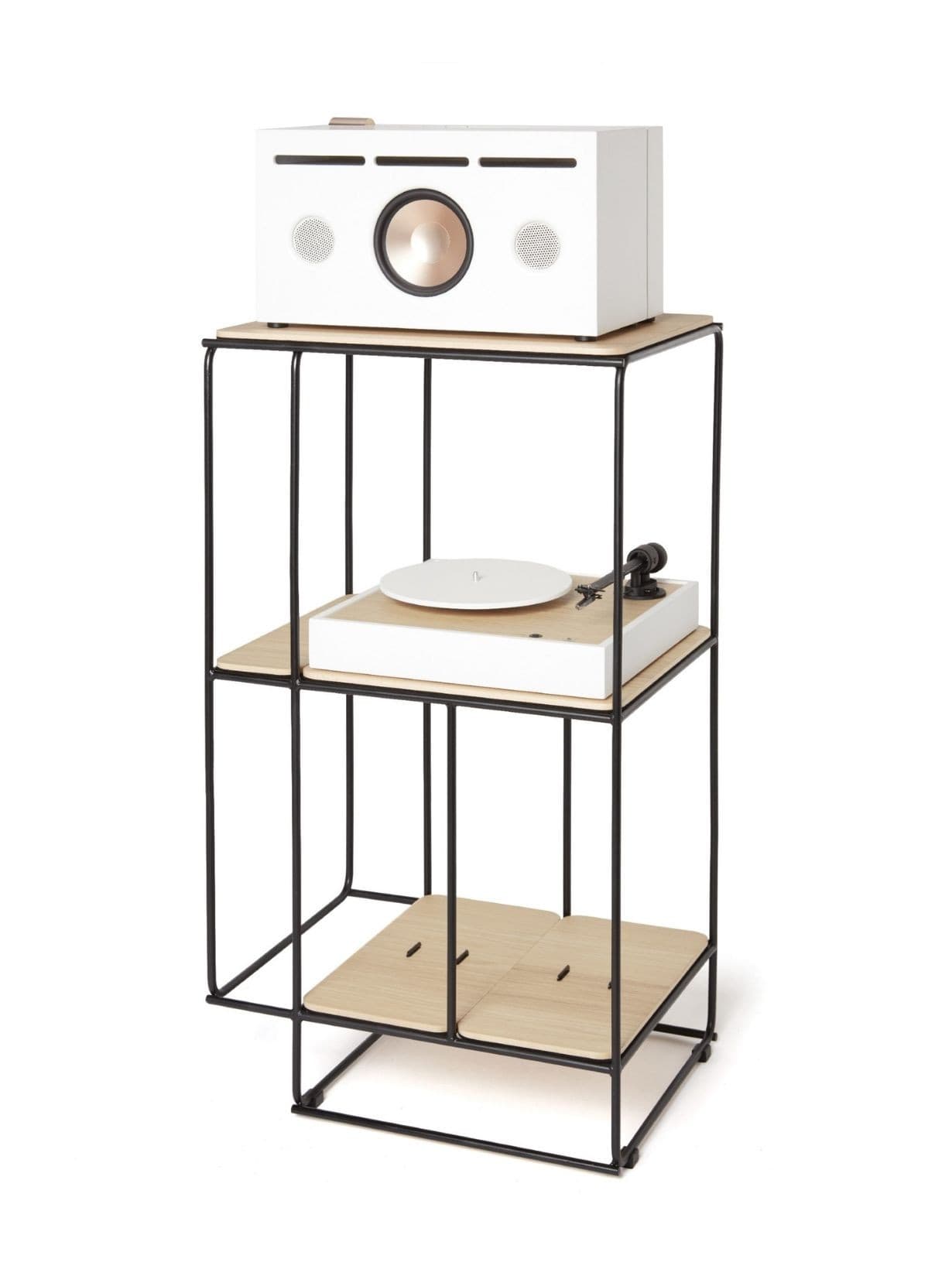 Meuble Hi-Fi modulable, Lines Chêne clair - La Boîte Concept