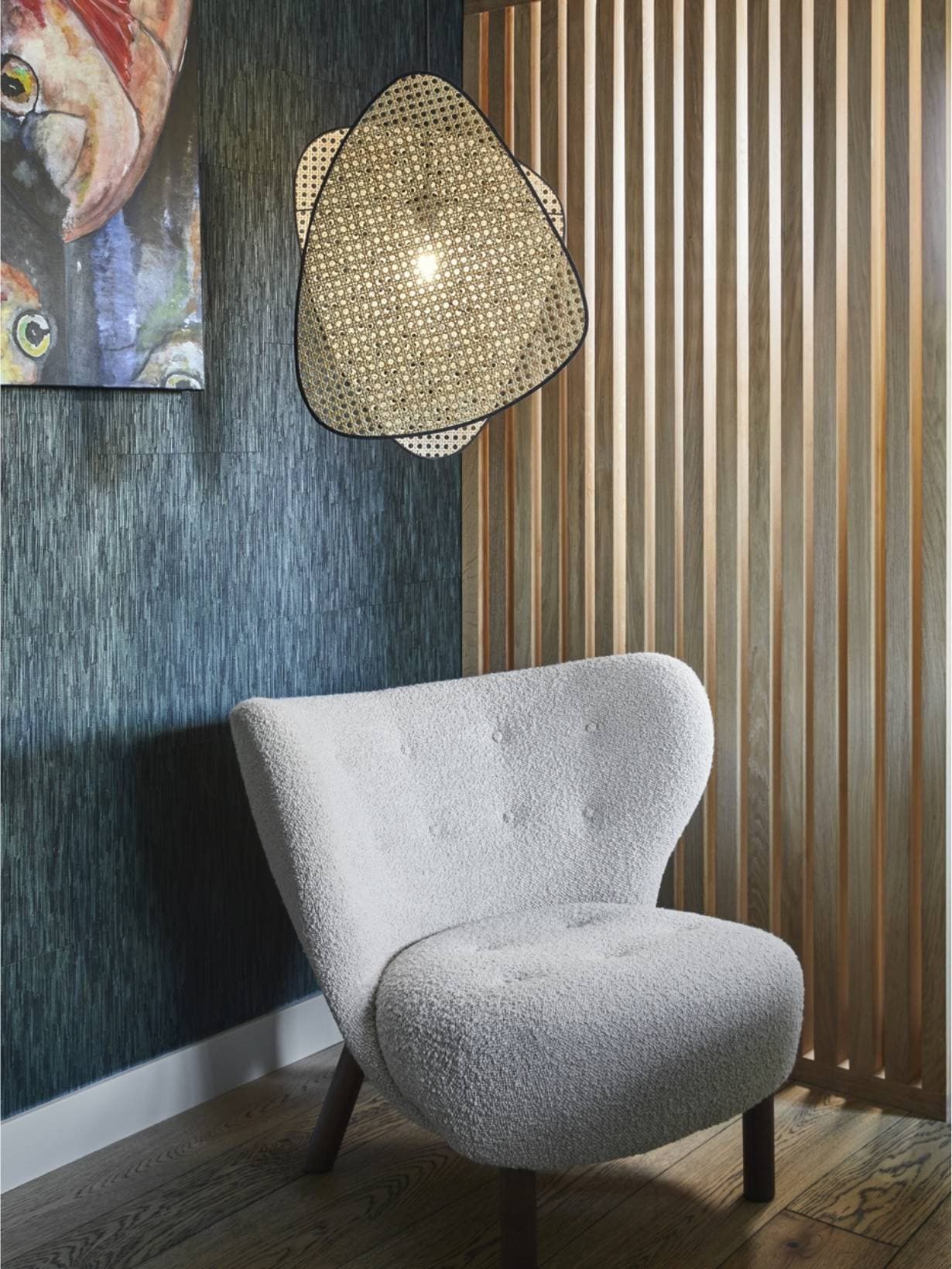 Suspension double écran en cannage, Screen S Naturel - Market Set