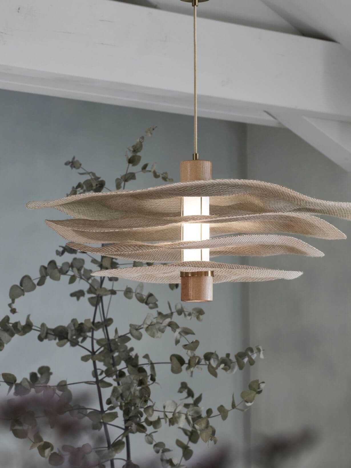 Suspension lumière avec 4 abat-jours en matière Varian, Rivage L - Market Set