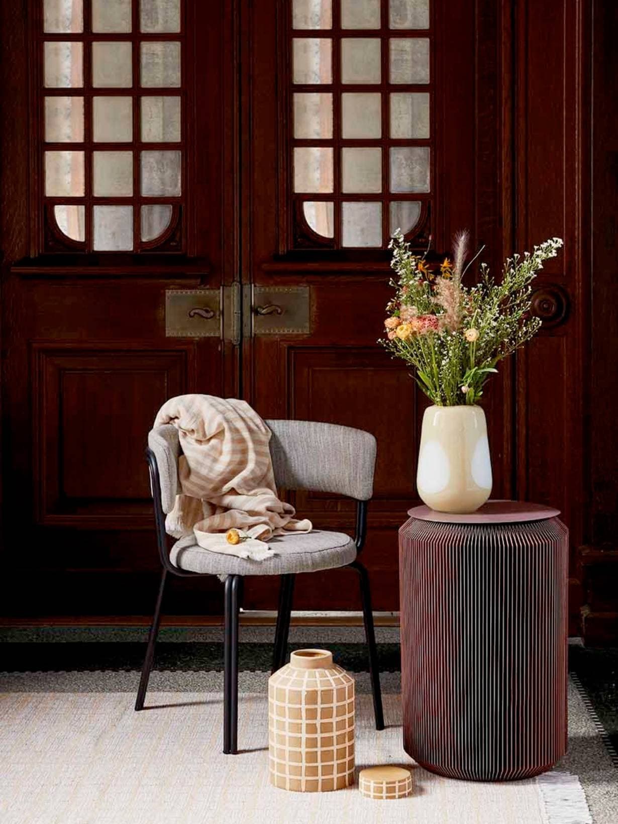 Grande chaise en fer et en textile, Oda Noir - Broste Copenhagen