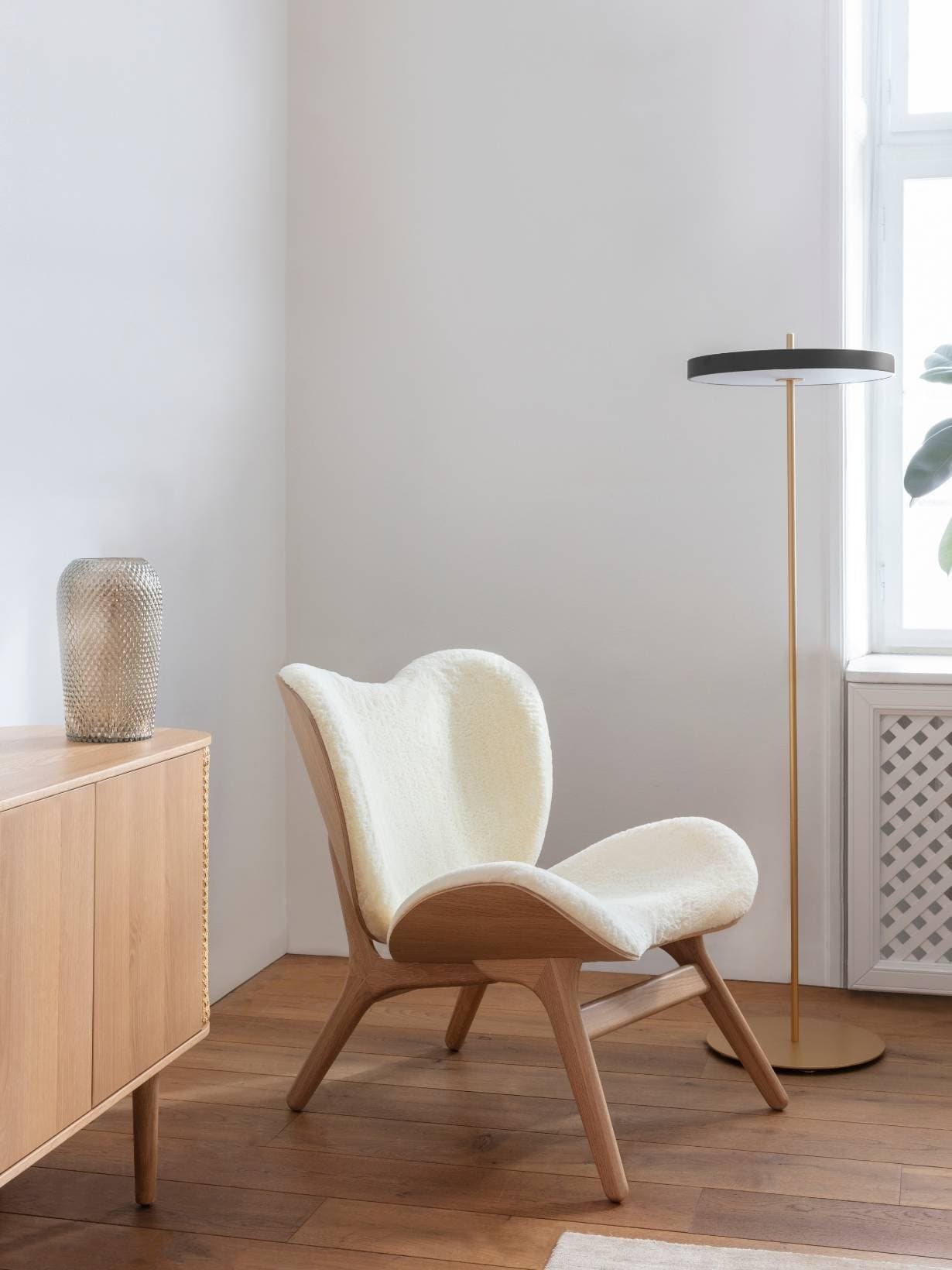 Lampadaire LED en Acier, Asteria Floor Gris anthracite - Umage