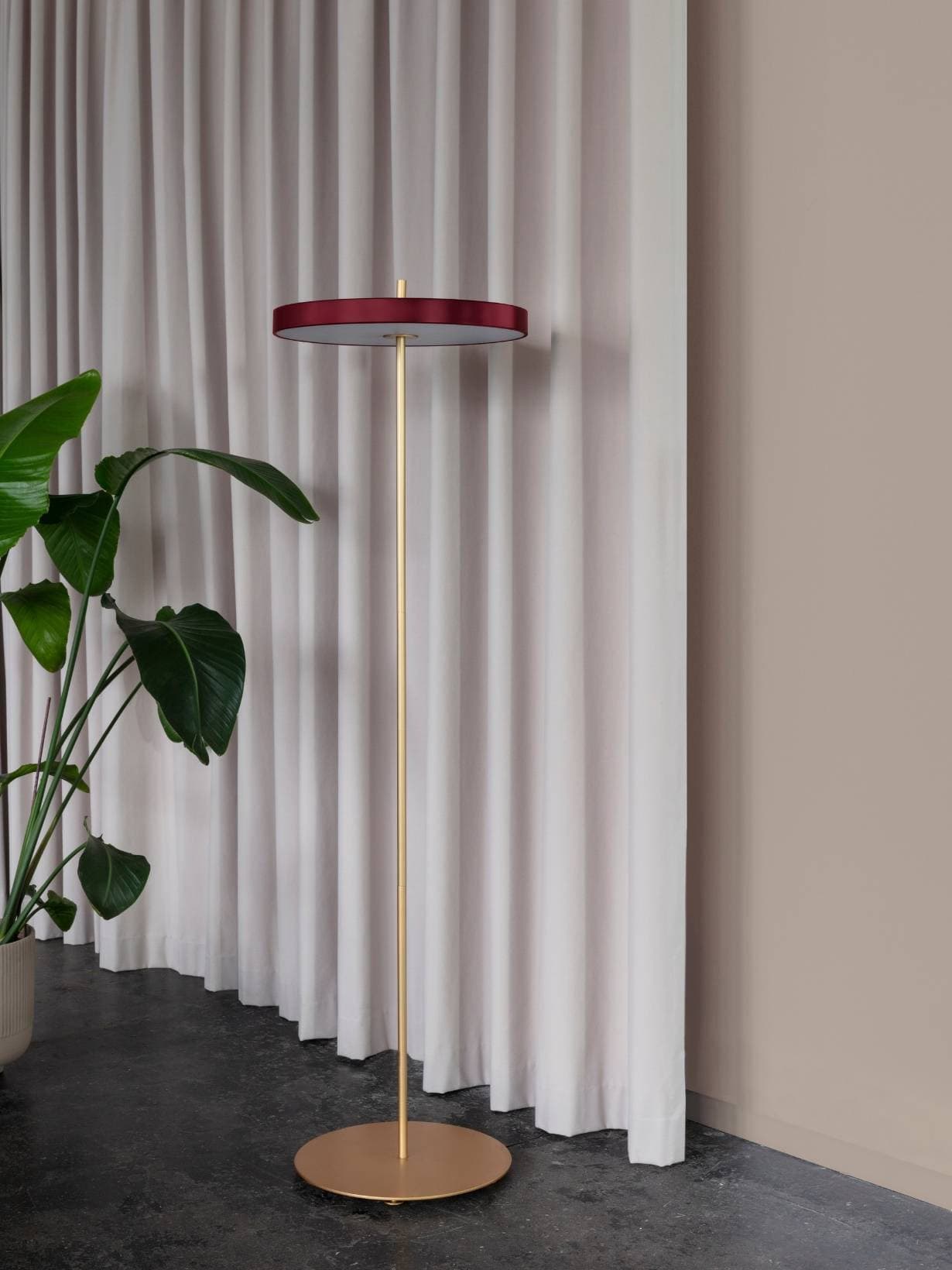 Lampadaire LED en Acier, Asteria Floor Rouge - Umage