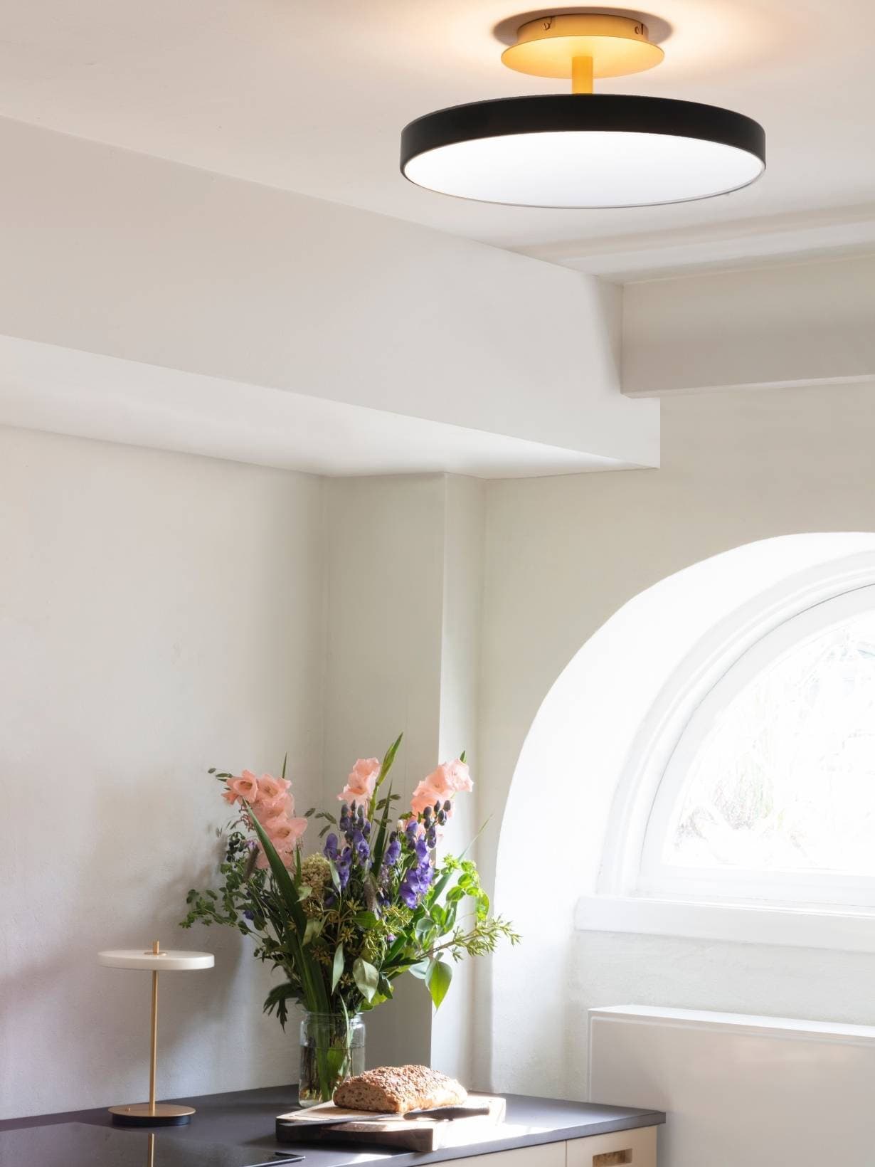 Plafonnier LED en aluminium, Asteria Up taille M - Ă43cm Noir - Umage