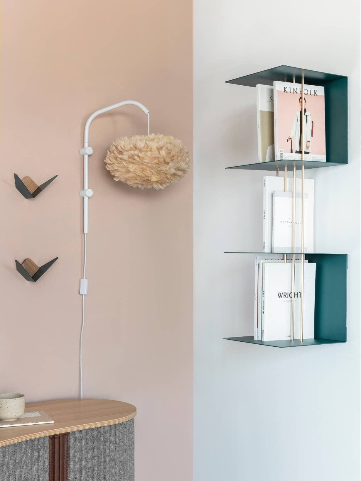 Étagère en acier et aluminium, Teaser Vert forêt - Umage