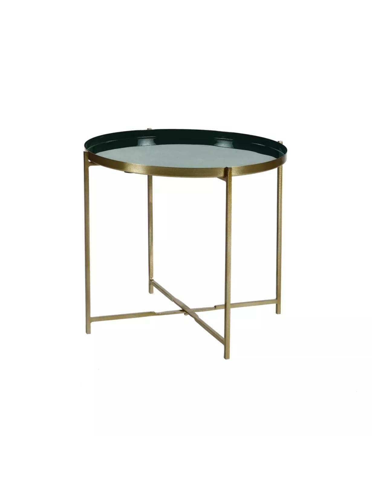 Table basse en métal avec plateau amovible, Flex S Vert - POMAX