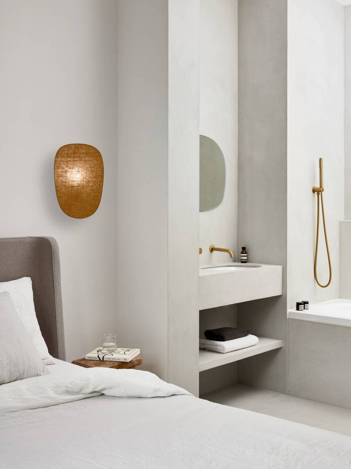 Applique murale en lin, Screen 70's simple écran Curry - Market Set