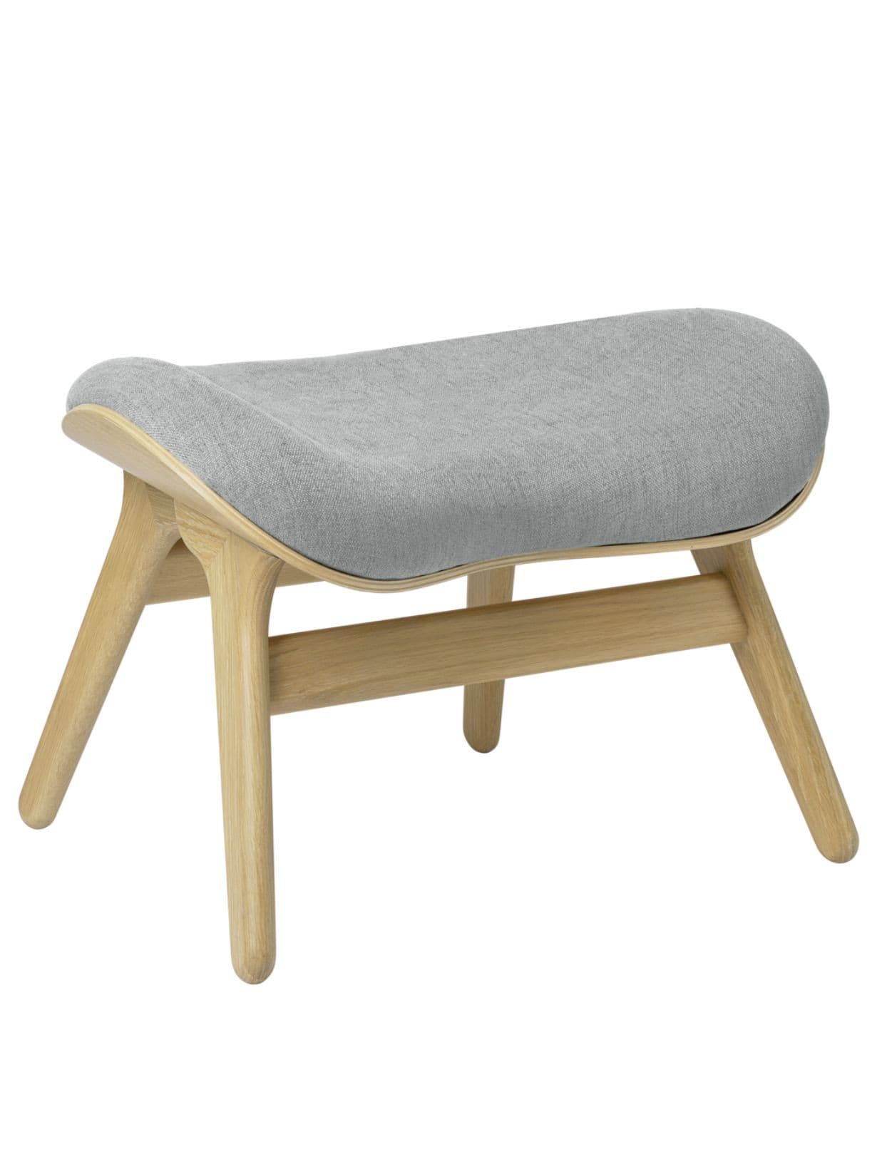 Repose-pieds en chêne clair, A Conversation Piece Ottoman Gris clair - Umage
