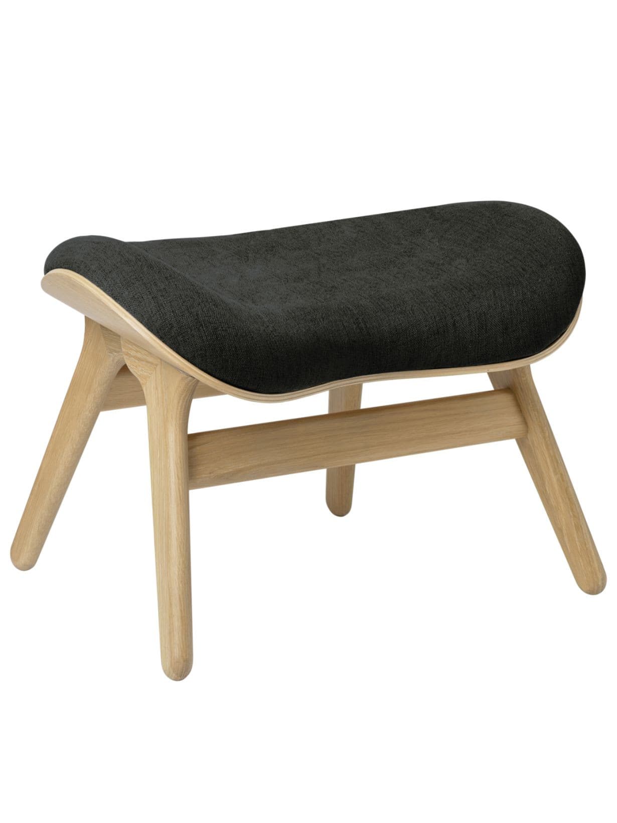 Repose-pieds en chêne clair, A Conversation Piece Ottoman Gris foncé - Umage