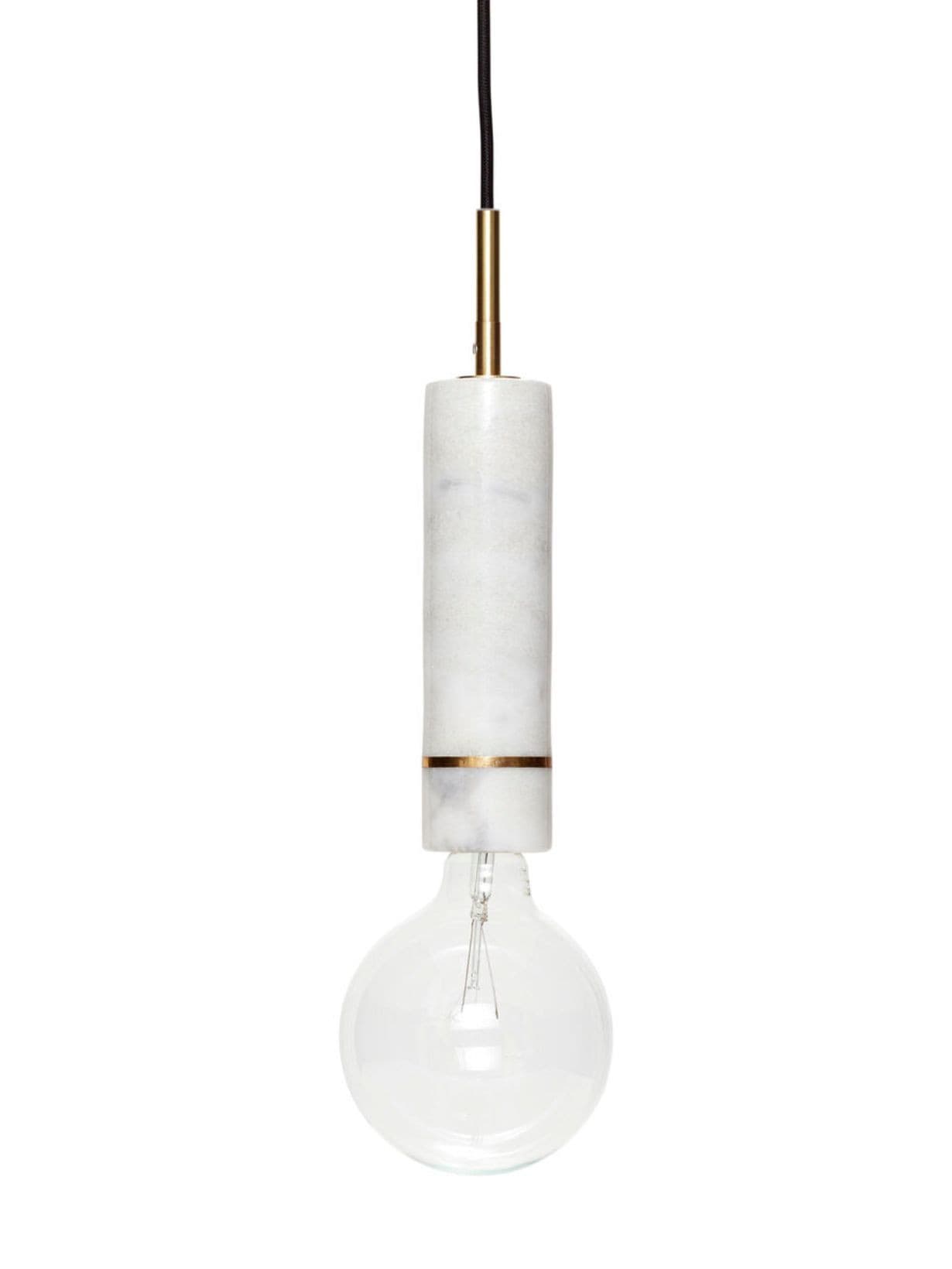 Suspension en marbre et laiton, Knut Blanc - Hübsch